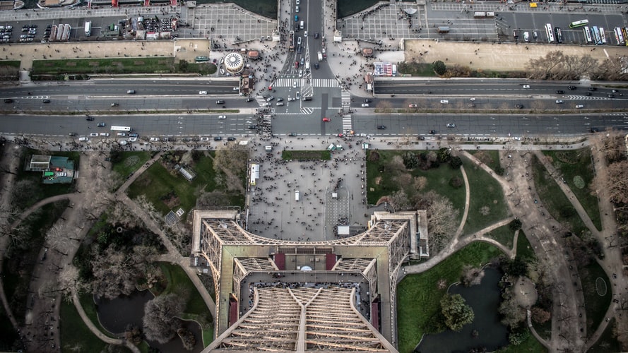 Eiffel Tower panoramic view