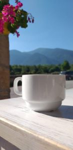 Coffee with the view of Pirin Mountains Bansko Maria Antoaneta