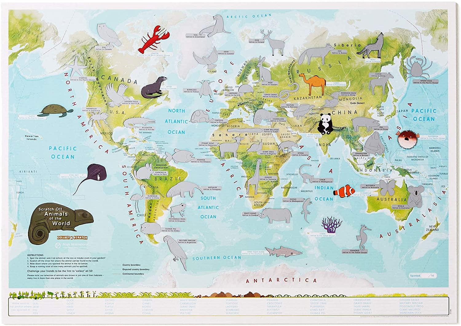 world map gift for traveler