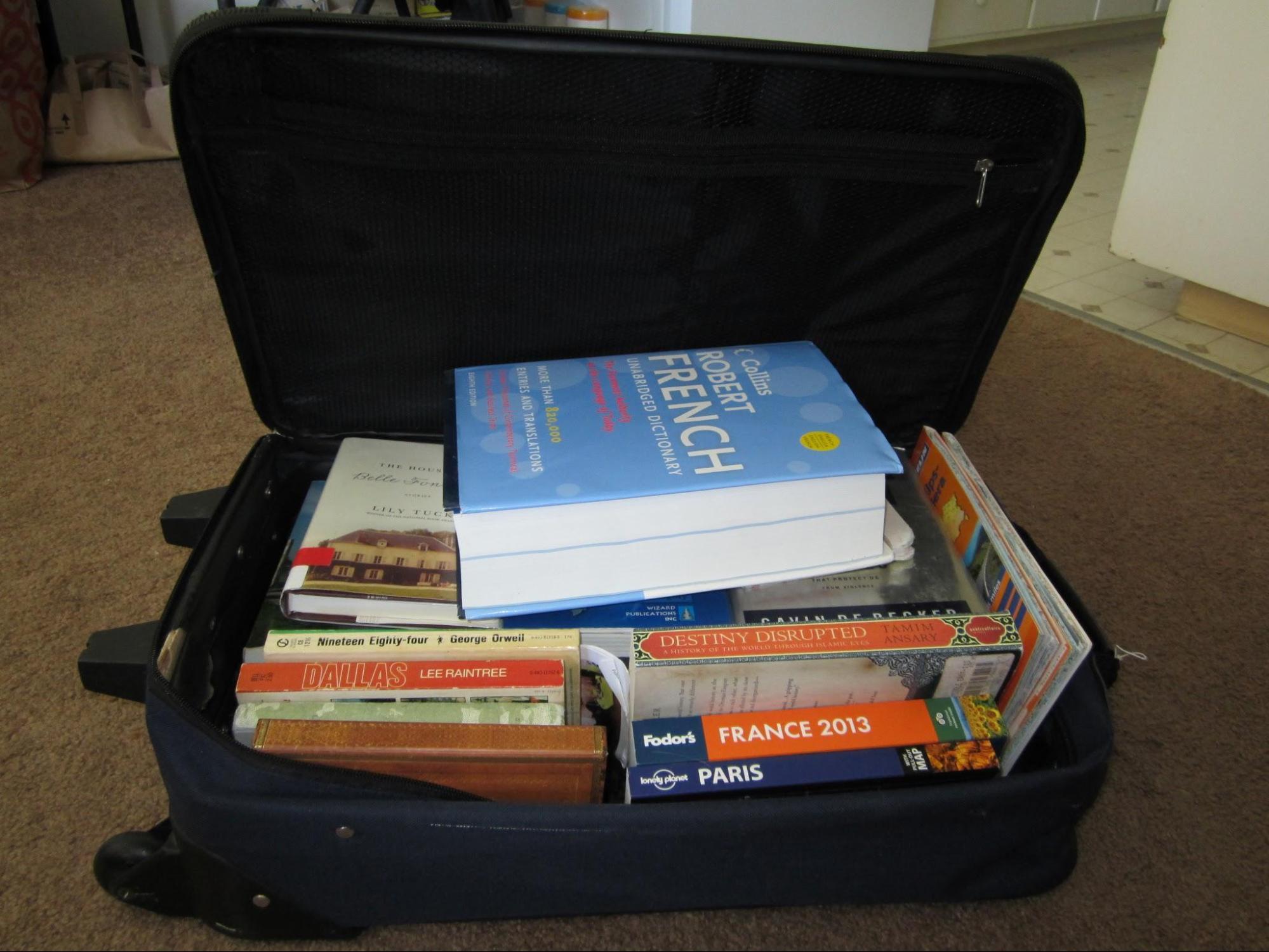packing books